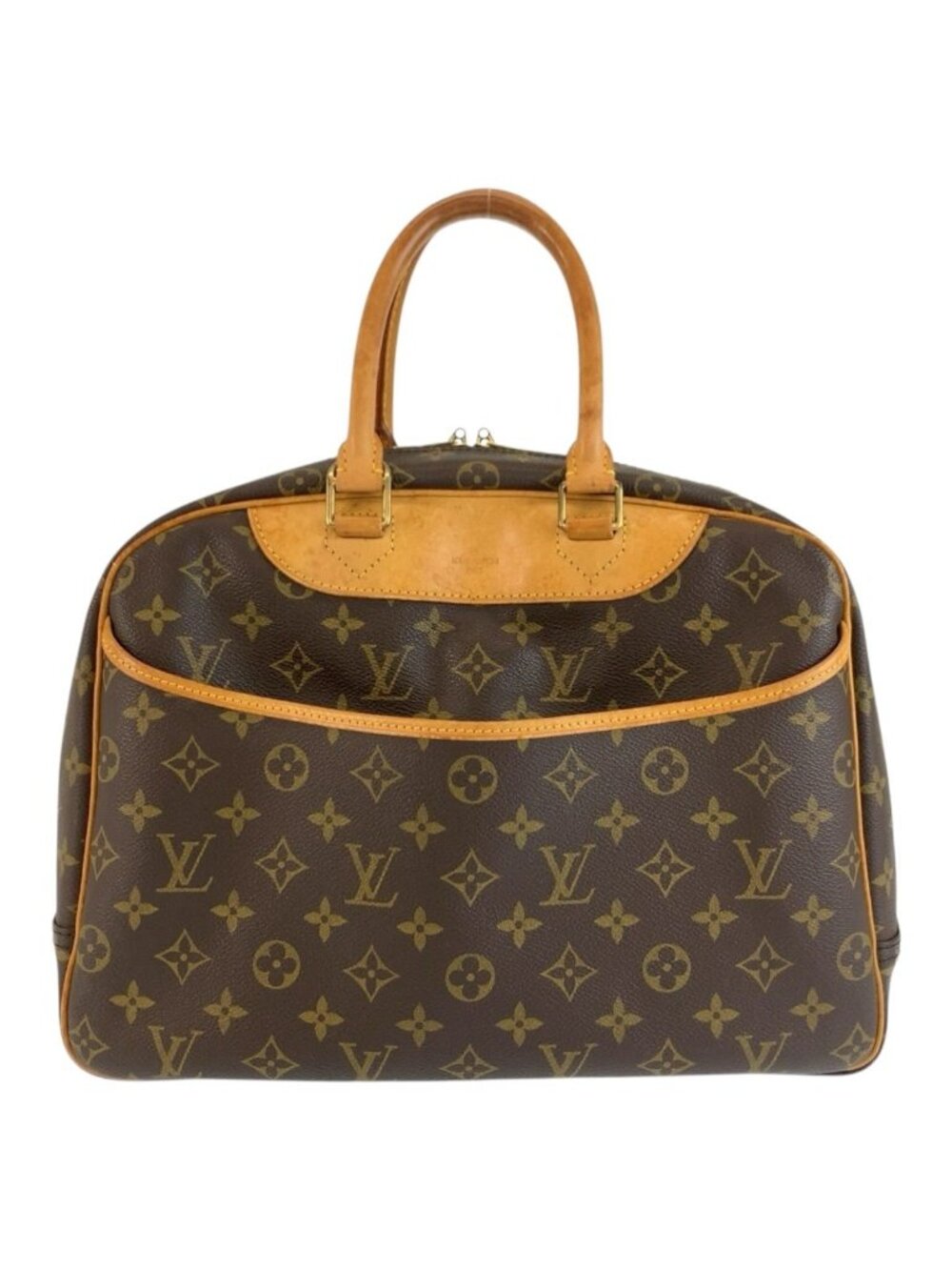 Louis Vuitton Monogram Deauville Brown Gold Mini Boston Bag